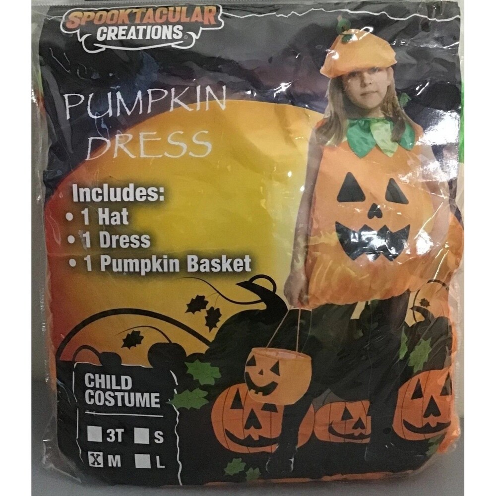 PUMPKIN DRESS Costume CHILD MEDIUM Halloween Spooktacular Creations